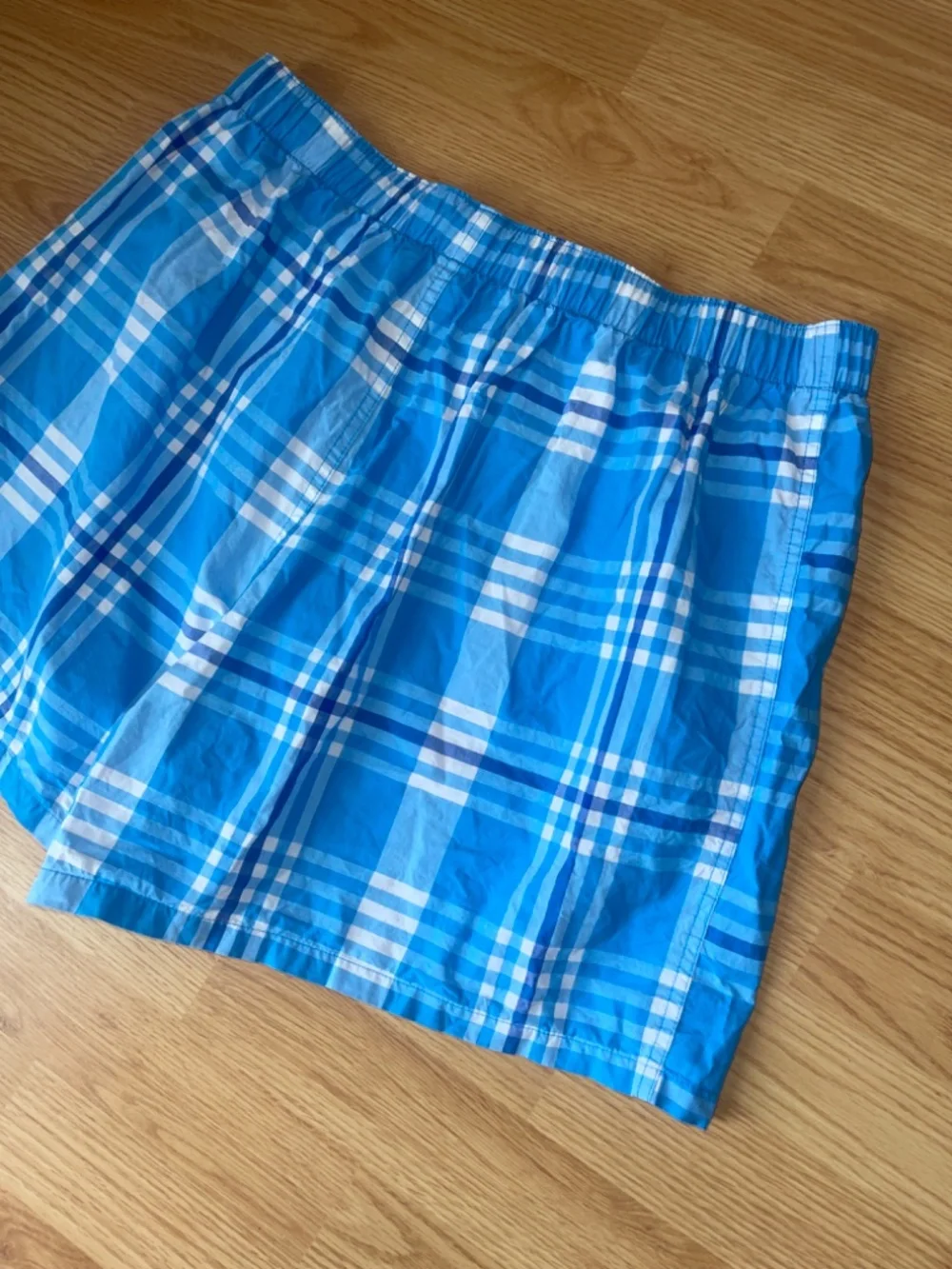 American Eagle Men’s Cotton Blue Plaid Boxer Shorts Size XL